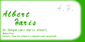 albert haris business card